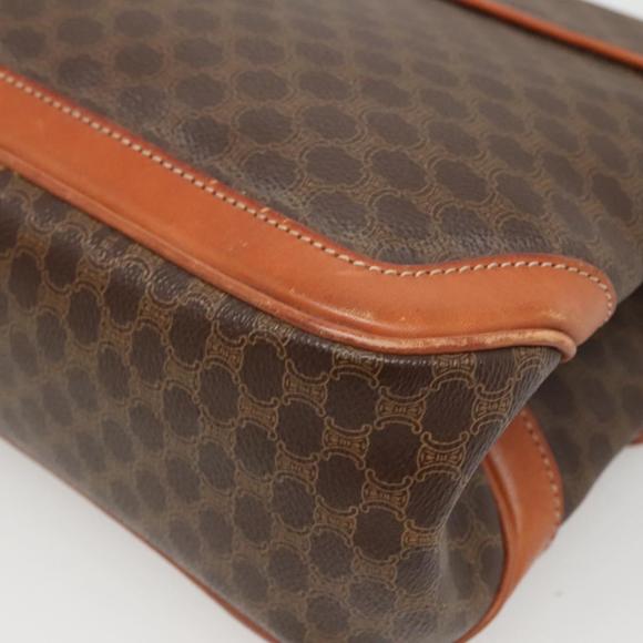 CELINE Macadam Canvas Hand Bag PVC Leather Brown Gold Auth 121702 - Picture 16 of 16
